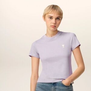 NWT AMI PARIS cropped cotton t shirt